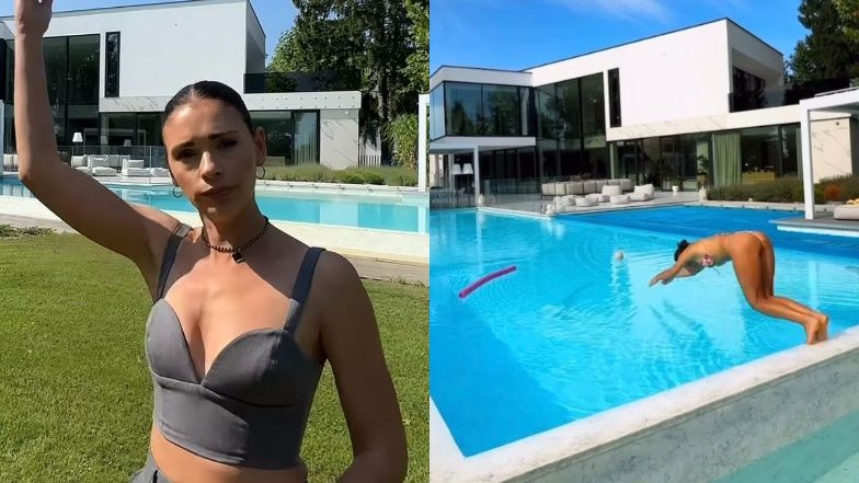 Klaudia Halejcio pochwaliła się basenem