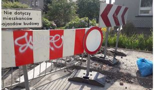 Bielsko-Biała. Droga za 150 milionów jeszcze nie jest ukończona, a już zajął się nią wandal