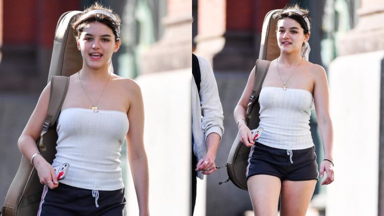 Suri Cruise z gitarą na ulicach Nowego Jorku