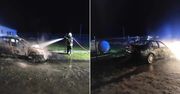 Pożar samochodu osobowego w Parzeniu