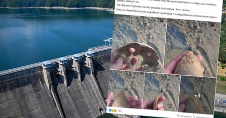 Jezioro Solińskie odsłoniło kości. Wstrząsające odkrycie