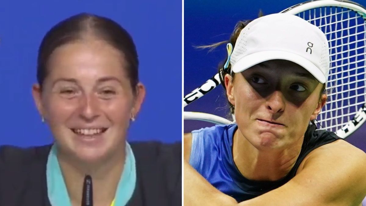 Na zdjęciu: Jelena Ostapenko i Iga Świątek