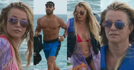 Zrelaksowana Britney Spears bawi się z umięśnionym chłopakiem na skuterach wodnych (ZDJĘCIA)