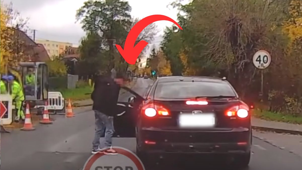 Agresywne zachowanie kierowcy zarejestrowała kamera 