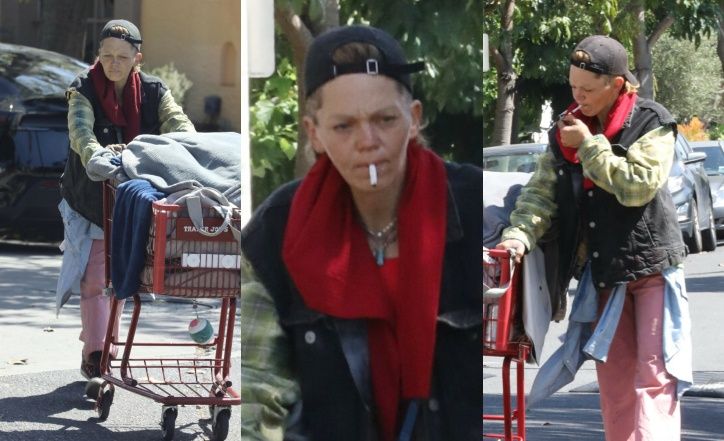 Loni Willison snuje się po Beverly Hills z wózkiem sklepowym
