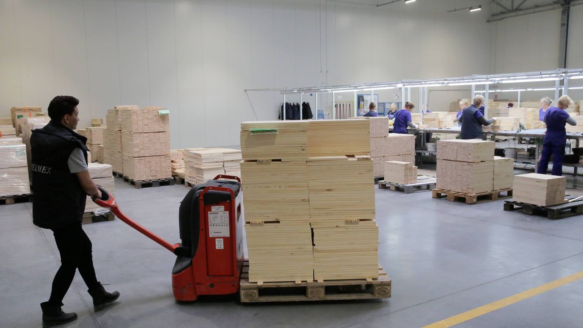 produkcja mebli
Pisz, 09.02.2018. Fabryka mebli Telmex w Piszu, produkuj�c� dla koncernu IKEA, 9 bm. (tw/pkus)
PAP/Tomasz Waszczuk
Tomasz Waszczuk
fabryka, fabryka mebli, IKEA, meble, produkcja, przemys�, przemys� drzewny, Telmex