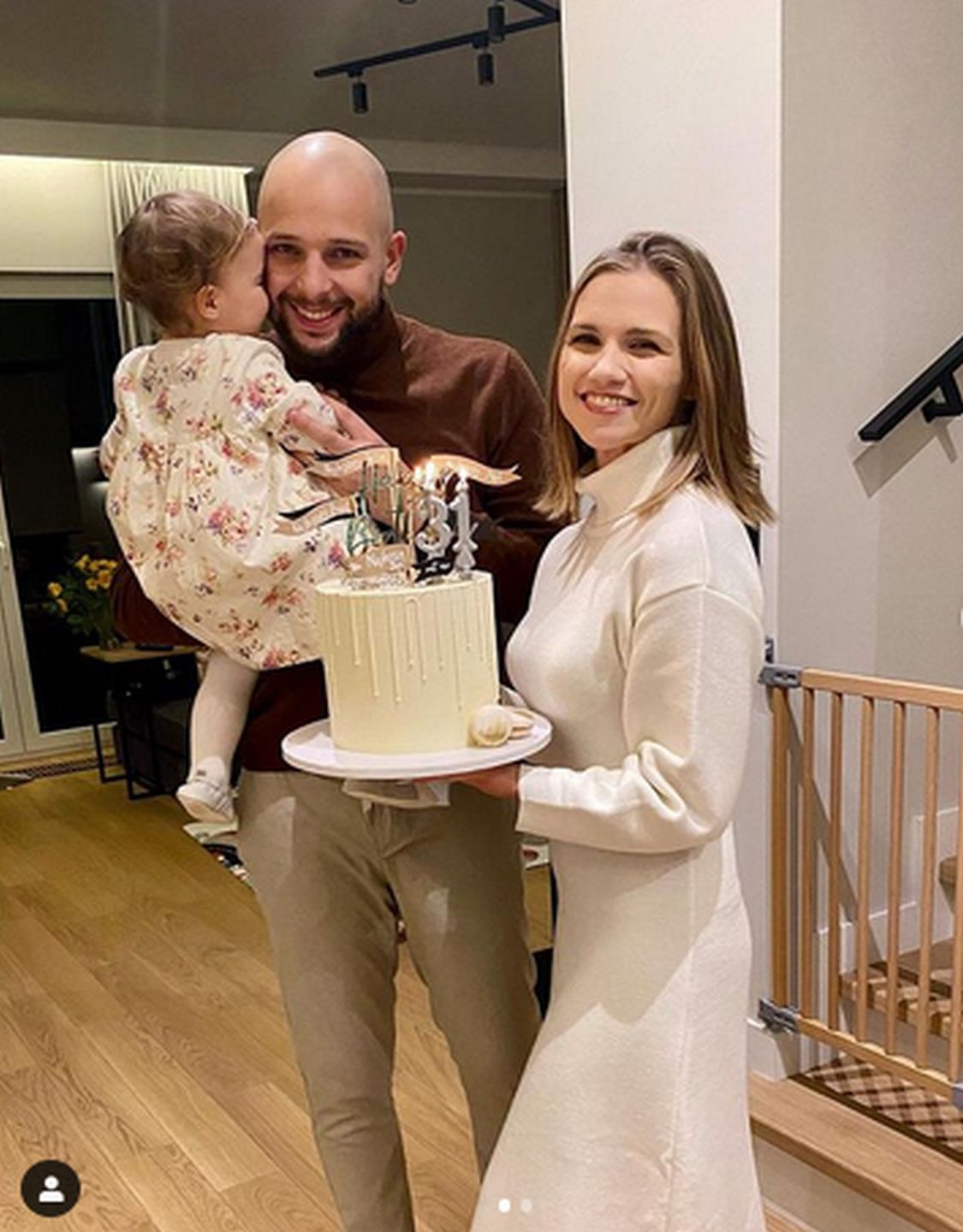 Agnieszka Kaczorowska i Maciej Pela z córką