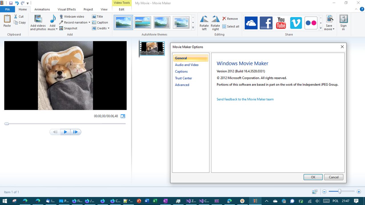 Ostatni Windows Movie Maker
