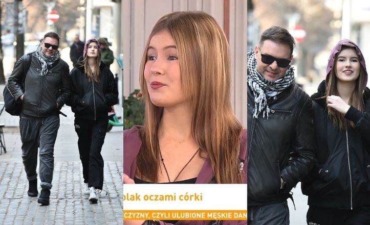 Tomasz Karolak z córką