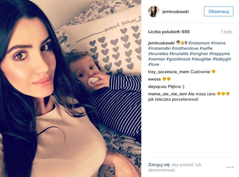 Natalia, mama dwuletniej Amelii, założycielka profilu "jemtruskawki"