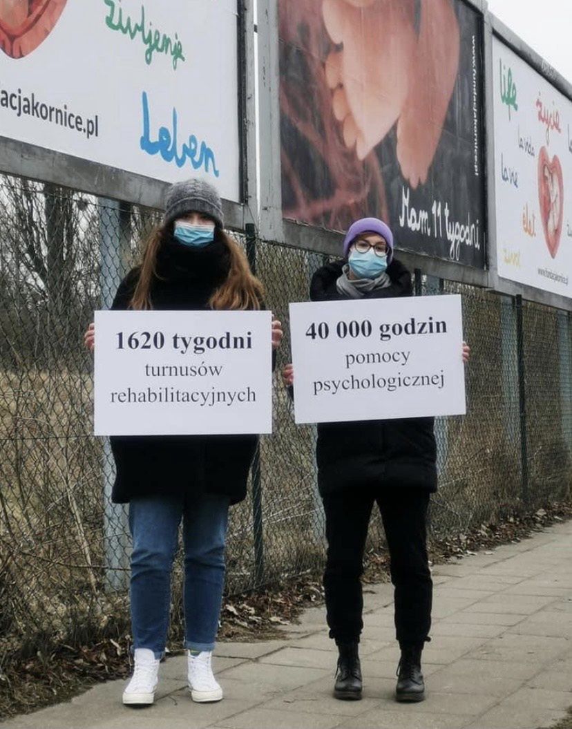 Martyna Kaczmarek oraz Paulina Zagórska podliczyły koszty antyaborcyjnej kampanii billboardowej