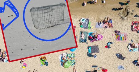 Ostrzeżenie dla plażowiczów. Nie zbliżajcie się do tego kosza
