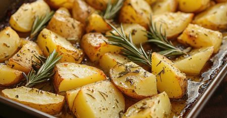 Ziemniaki piekę tylko w takiej temperaturze. Mają rumianą, chrupiącą skórkę i aksamitne wnętrze