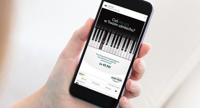 W kampanii usług stomatologicznych Enel-med pyta „Coś nie gra w Twoim uśmiechu?”