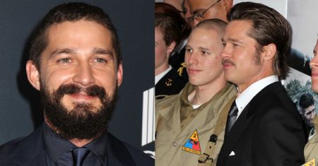 Brad Pitt z wąsem i zarośnięty Shia LeBouf na premierze! (ZDJĘCIA)