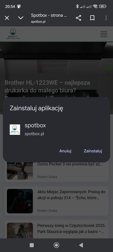 Instalacja oficjalnej apalikacji spotBOX