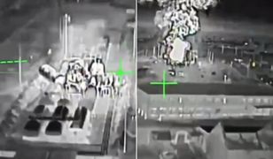 Drony zaskoczyły Rosjan. Moment ataku na skład paliw