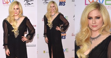 Dawno niewidziana Avril Lavigne w postarzającej sukience