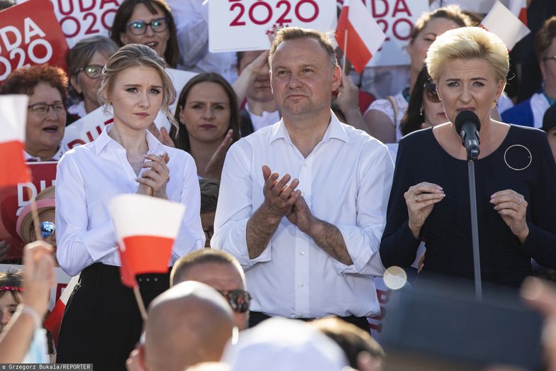 Andrzej Duda mimo niepewnych wyników exit poll dawał do zrozumienia, że czuje się pewny wygranej