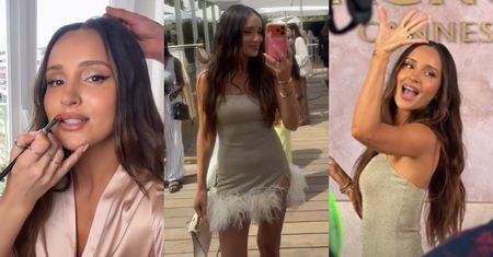 Marina Łuczenko i jej kolejny pracowity dzień w Cannes. Tym razem wskoczyła w ZŁOTĄ MINI. Fajne ma życie? (ZDJĘCIA)