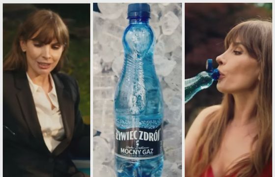 Nowe reklamy Żywiec Zdrój Mocny Gaz. Obok Pazury Agnieszka Dygant