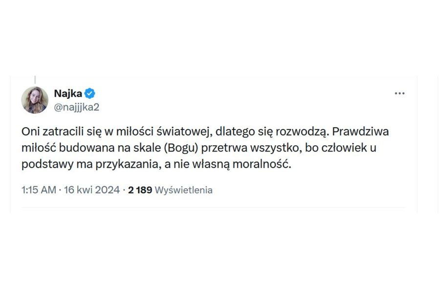 Najjjka o tym, dlaczego ludzie się rozwodzą