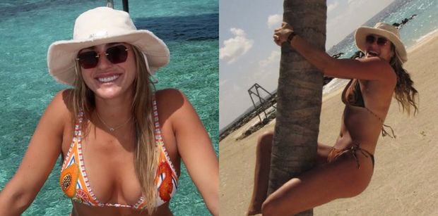 Aryna Sabalenka w skąpym bikini szaleje na wakacjach. Gwiazda tenisa moczy się w turkusowej wodzie i skacze po drzewach