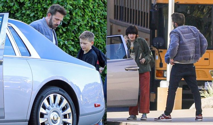 Ben Affleck i Jennifer Lopez odwożą dzieci do szkoły