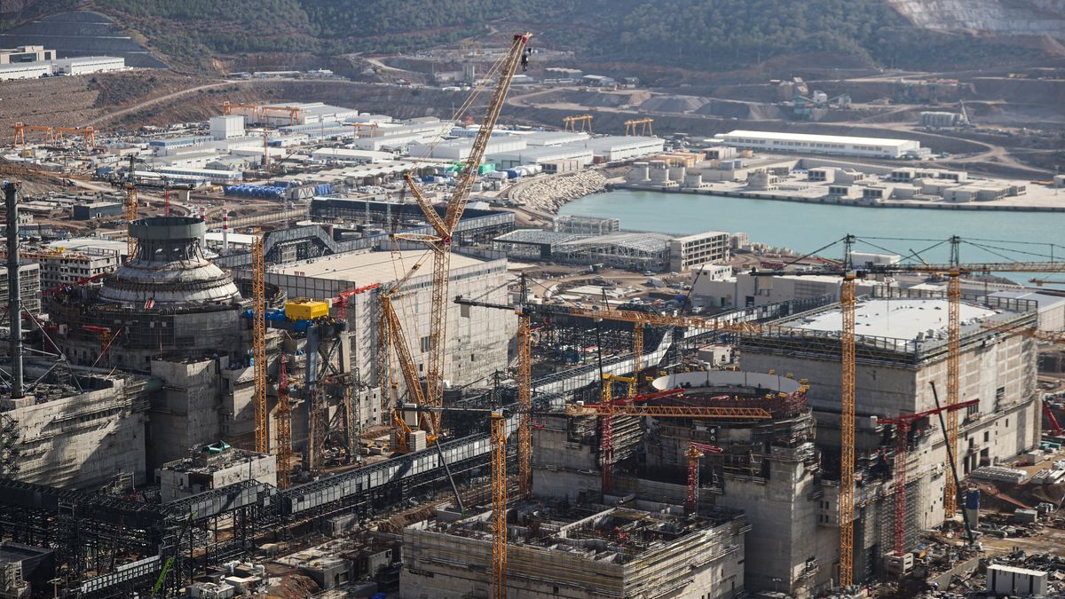 MERSIN, TURKIYE - DECEMBER 30: A general view of the Akkuyu Nuclear Power Plant (NPP), one of Turkiye's largest energy investments in Akkuyu, Mersin, Turkiye on December 30, 2024. Nuclear fuel for the second power unit of the Akkuyu Nuclear Power Plant (NPP) has been delivered to the site. (Photo by Serkan Avci/Anadolu via Getty Images)
