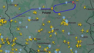 Natowski AWACS nad Polską. NATO01 krąży pomiędzy Toruniem i Ełkiem