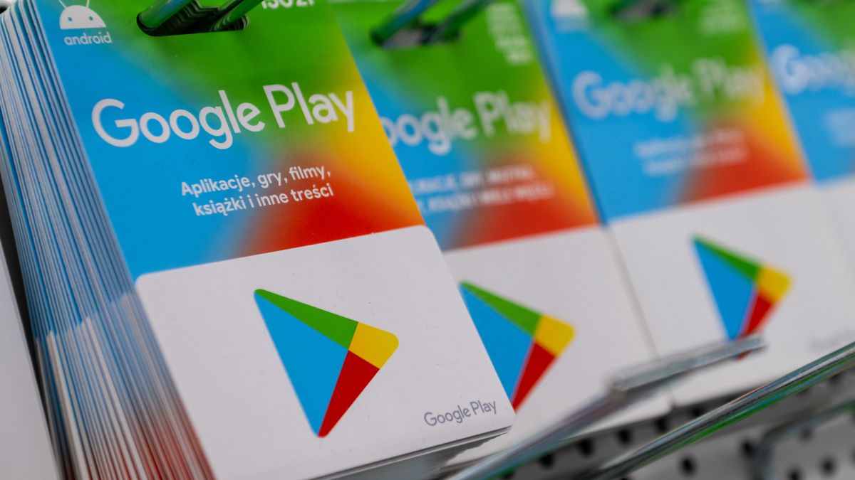 GDANSK, POLAND - 2023/12/08: Google Play gift cards are seen at the shopping mall in Gdansk. (Photo by Mateusz Slodkowski/SOPA Images/LightRocket via Getty Images)