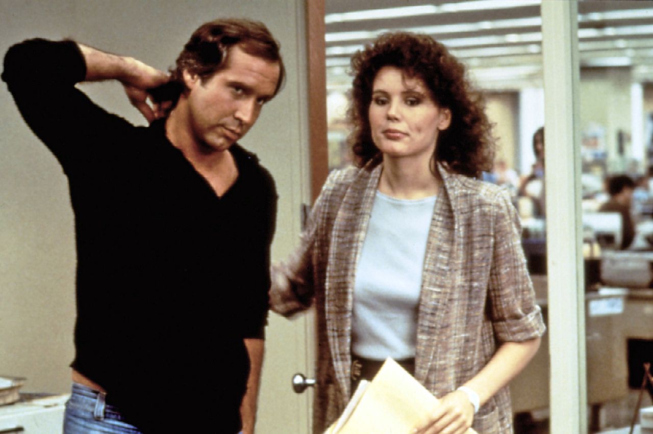 Chevy Chase i Geena Davis w komedii kryminalnej "Fletch", 1985 rok