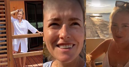 Chorwackie wakacje ciężarnej Olgi Frycz: camping, przejażdżka kolejką i owsianka z bananami (ZDJĘCIA)