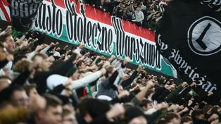Na trybunach. Kibice Pogoni na stadionie Legii. Wyzywano ich i Widzew. Po meczu feta z piłkarzami
