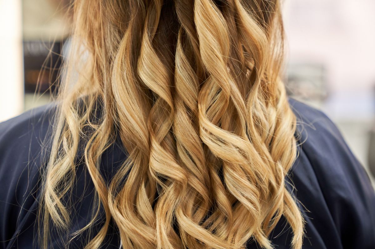 Woman with curly hair