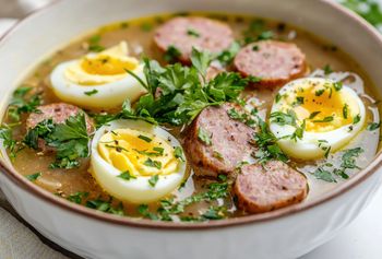 Co roku na Wielkanoc podaję taki barszcz biały. Kiedyś teściowa się dziwiła, a teraz robi podobny