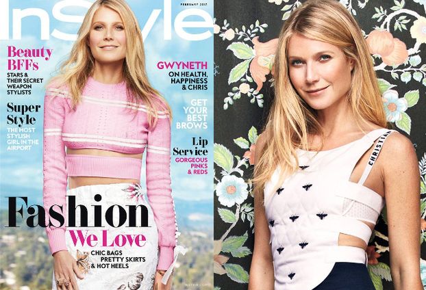 Wygładzona Gwyneth Paltrow na okładce "InStyle"