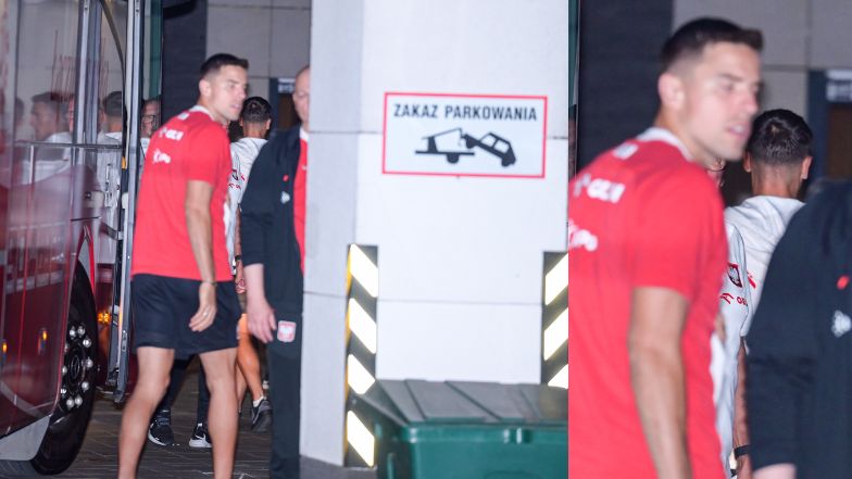 Piłkarze reprezentacji Polski wracają do hotelu po meczu z Wyspami Owczymi