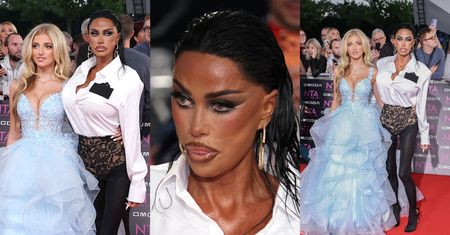 Wysmarowana samoopalaczem Katie Price prezentuje CAŁKOWICIE ODMIENIONE oblicze na gali z córką Princess u boku (ZDJĘCIA)