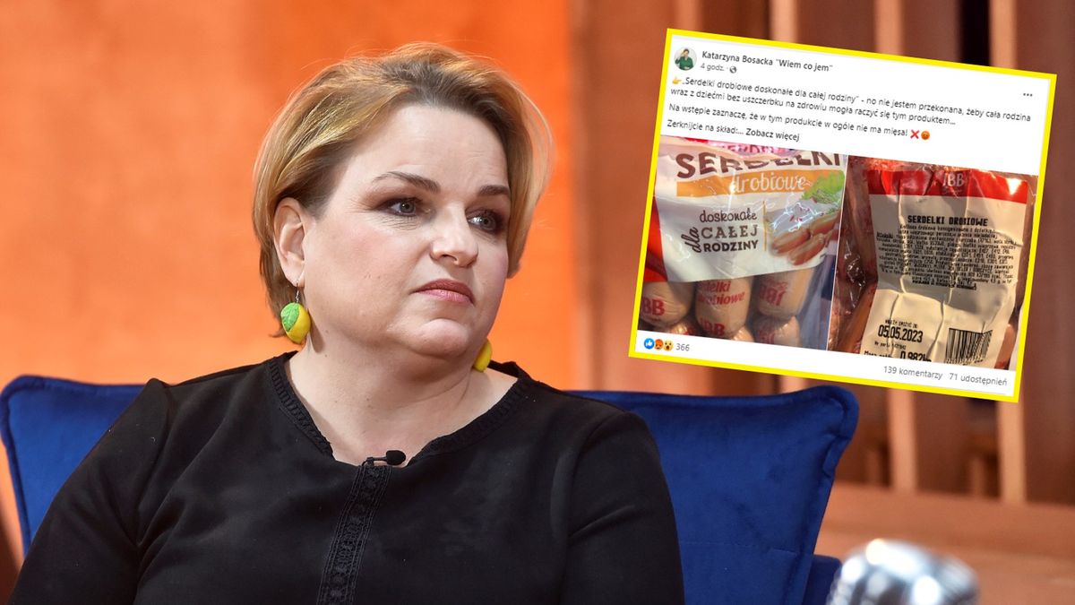 Katarzyna Bosacka prześledziła etykietę popularnych serdelków 