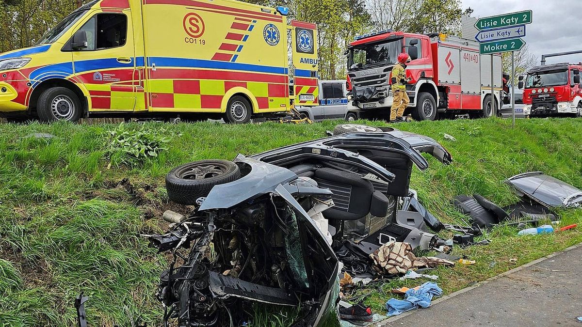 Trzy osoby ranne po zderzeniu samochodu osobowego z ciężarówką pod Grudziądzem