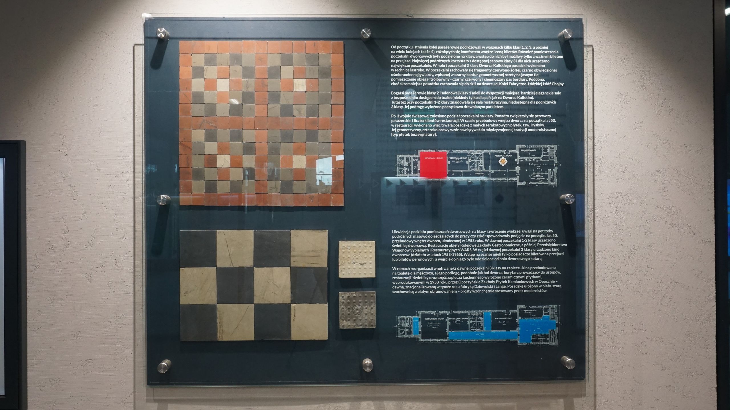 Posadzka oryginalnego Dworca Łódź Kaliska