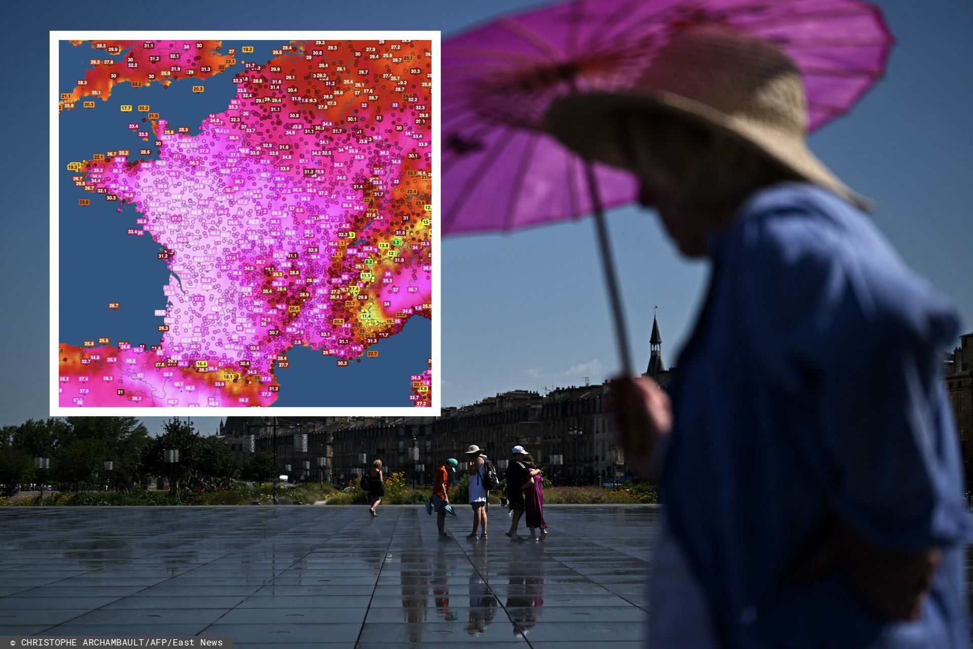 Rekord temperatur we Francji. Takiego pomiaru jeszcze nie było