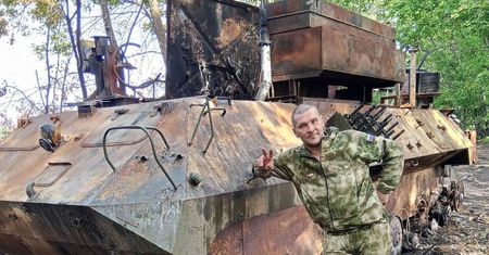 Rosjanin kpi ze sprzętu NATO. Tymczasem to rzadki pojazd Rosjan