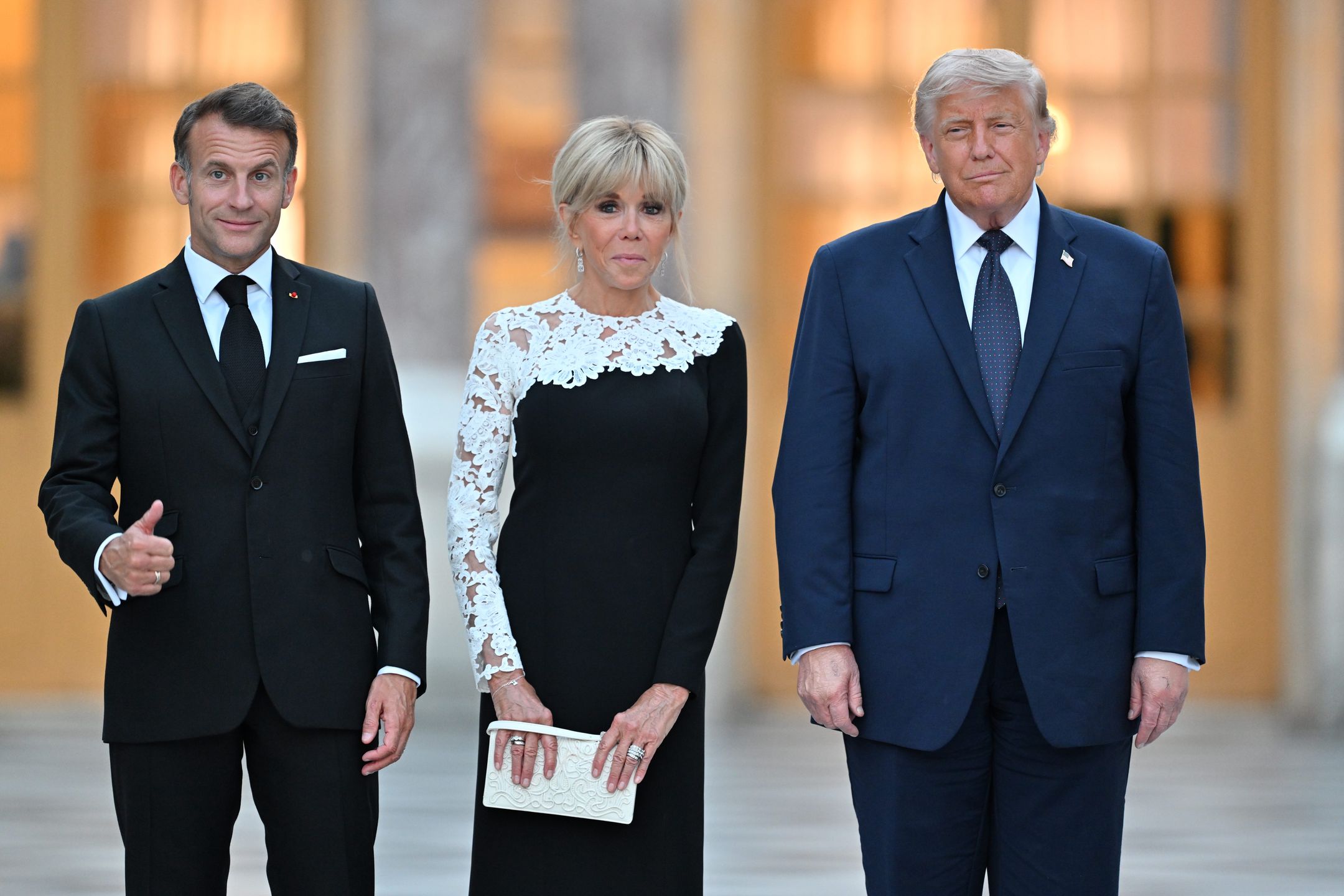 Emmanuel i Brigitte Macron, Donald Trump