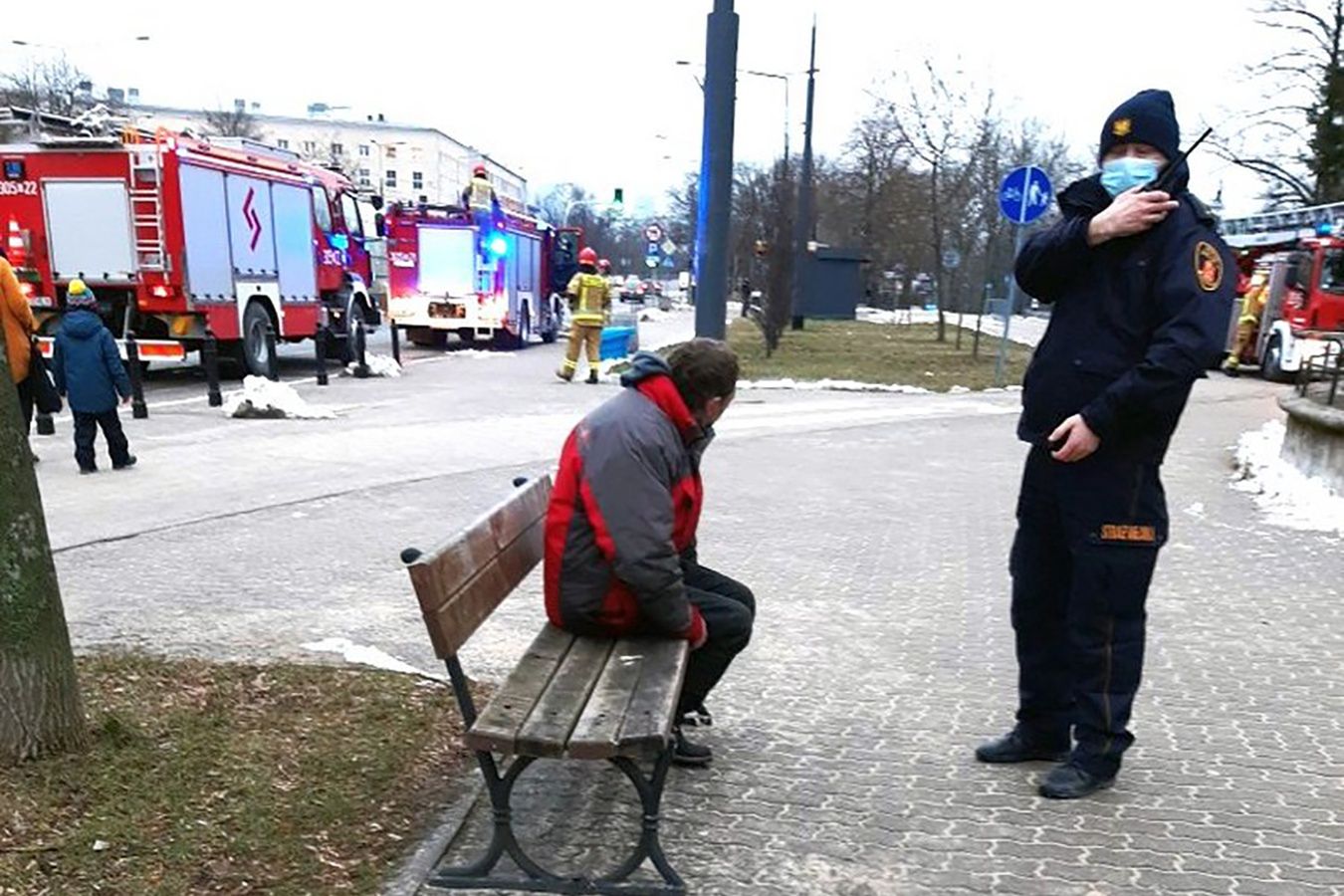 Mężczyzna został przetransportowany do szpitala