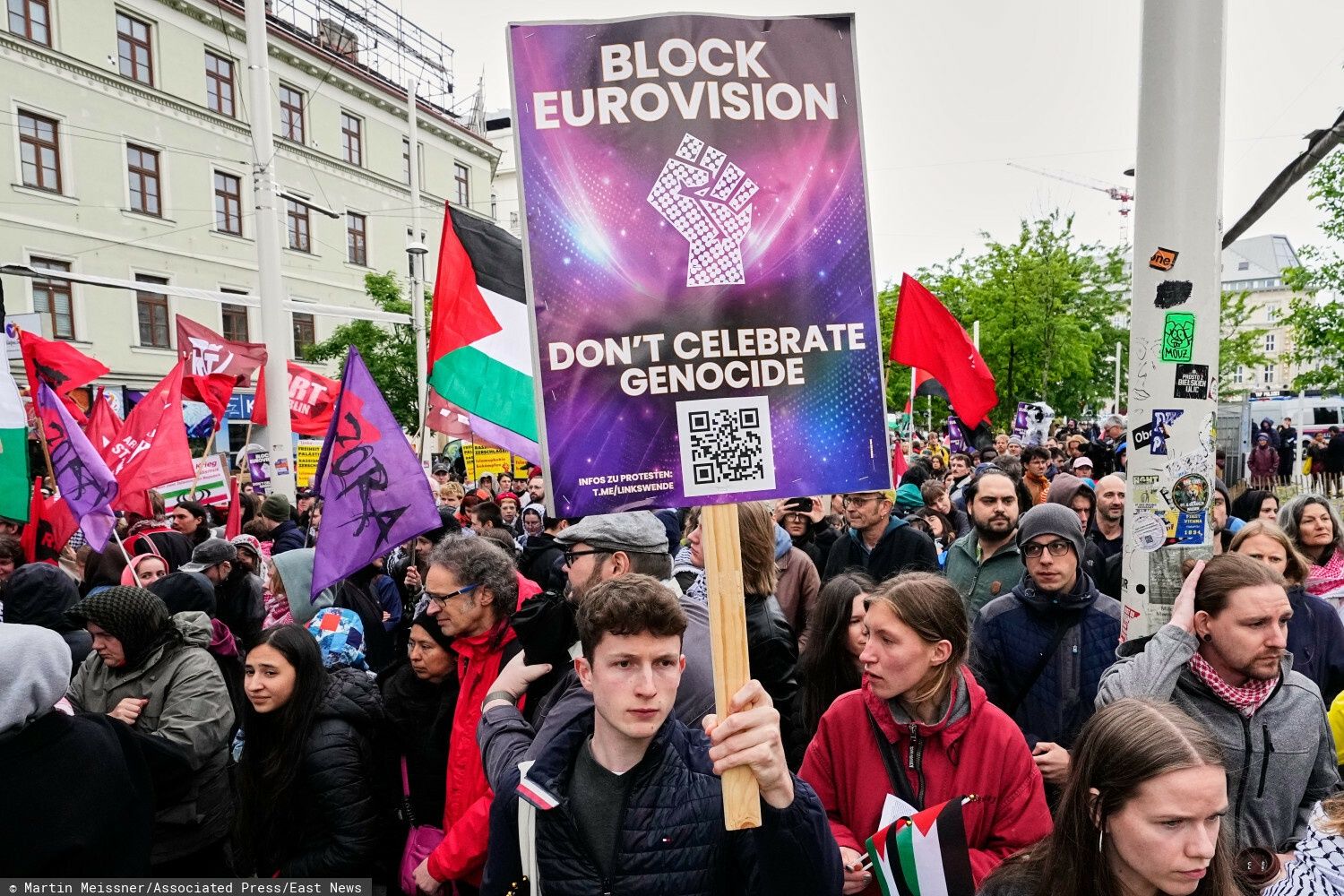 Propalestyńskie protesty przed Eurowizją 2026