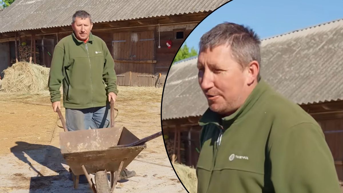 Andrzej z Plutycz zaczął sprzątać podwórko. Gwiazdor "Rolnicy. Podlasie" wyśmiany
