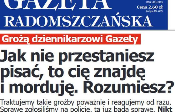 Dziennikarzowi „Gazety Radomszczańskiej” grożono śmiercią. „Traktujemy to bardzo poważnie”