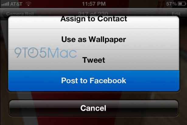Jak będzie wyglądać integracja Facebooka z iOS-em 6?
